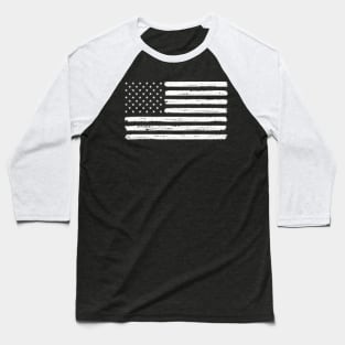 USA flag white color Baseball T-Shirt